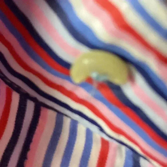 PETER MILLAR MENS SIZE 17/43 COTTON LONG SLEEVE SHIRT PINK  PURPLE NAVY STRIPES - Picture 8 of 14